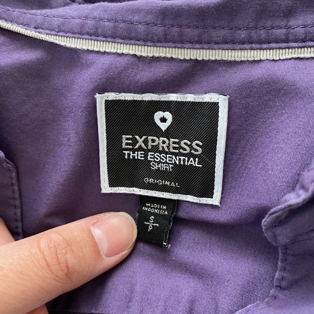 Express Essential Button-Down Blouse - image 3